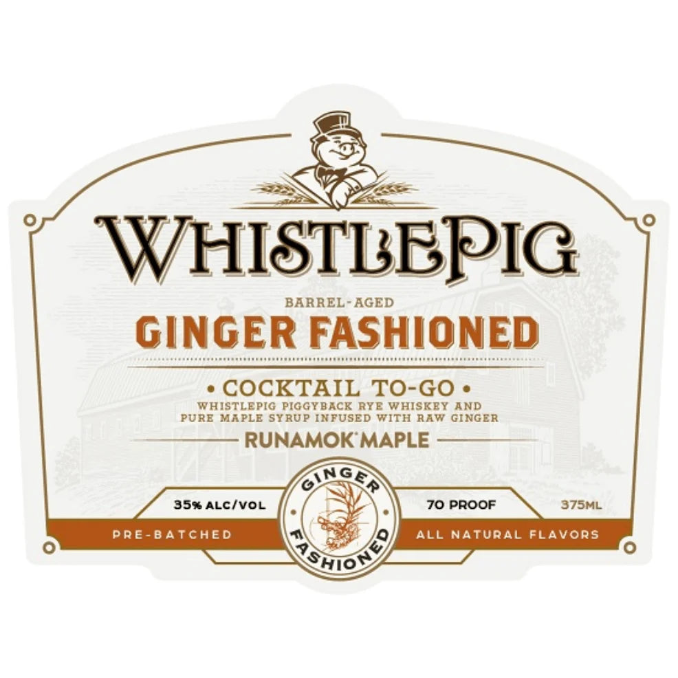 WhistlePig Ginger Fashioned Cocktail To-Go 375ml